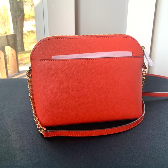 NWT authentic MK leather dome crossbody clementine - Picture 3 of 6